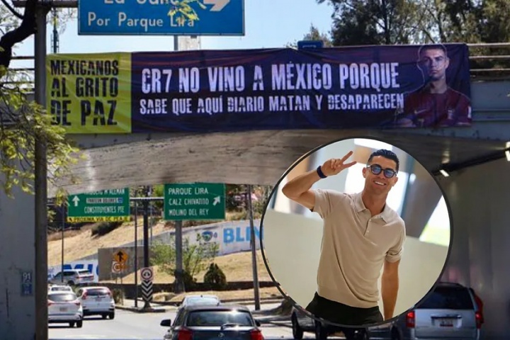 开云体育官网-世界杯球场外标语：C罗没来墨西哥，他知道这里有人被杀和失踪